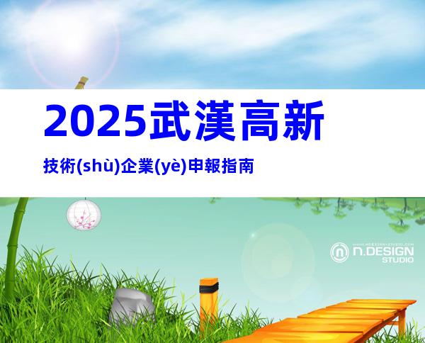 2025武漢高新技術(shù)企業(yè)申報指南