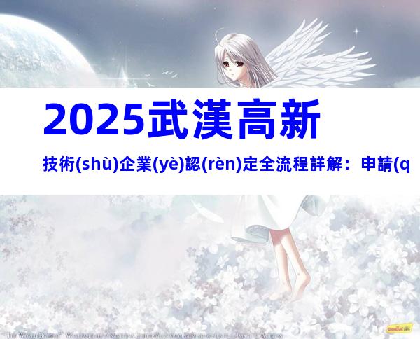 2025武漢高新技術(shù)企業(yè)認(rèn)定全流程詳解：申請(qǐng)條件與材料清單一覽