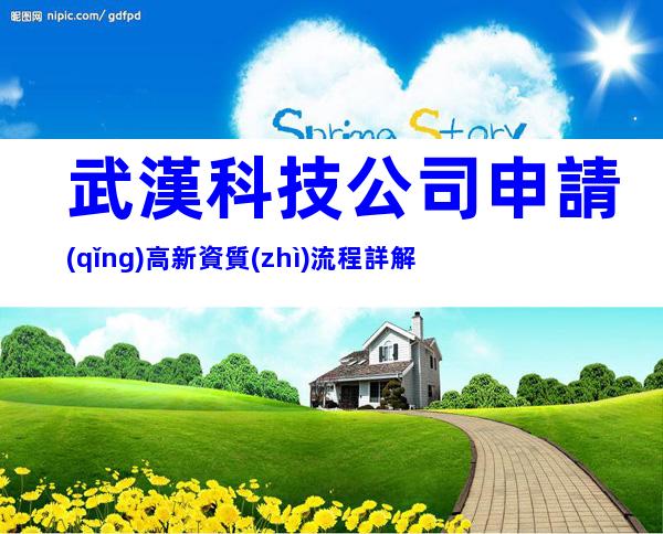 武漢科技公司申請(qǐng)高新資質(zhì)流程詳解